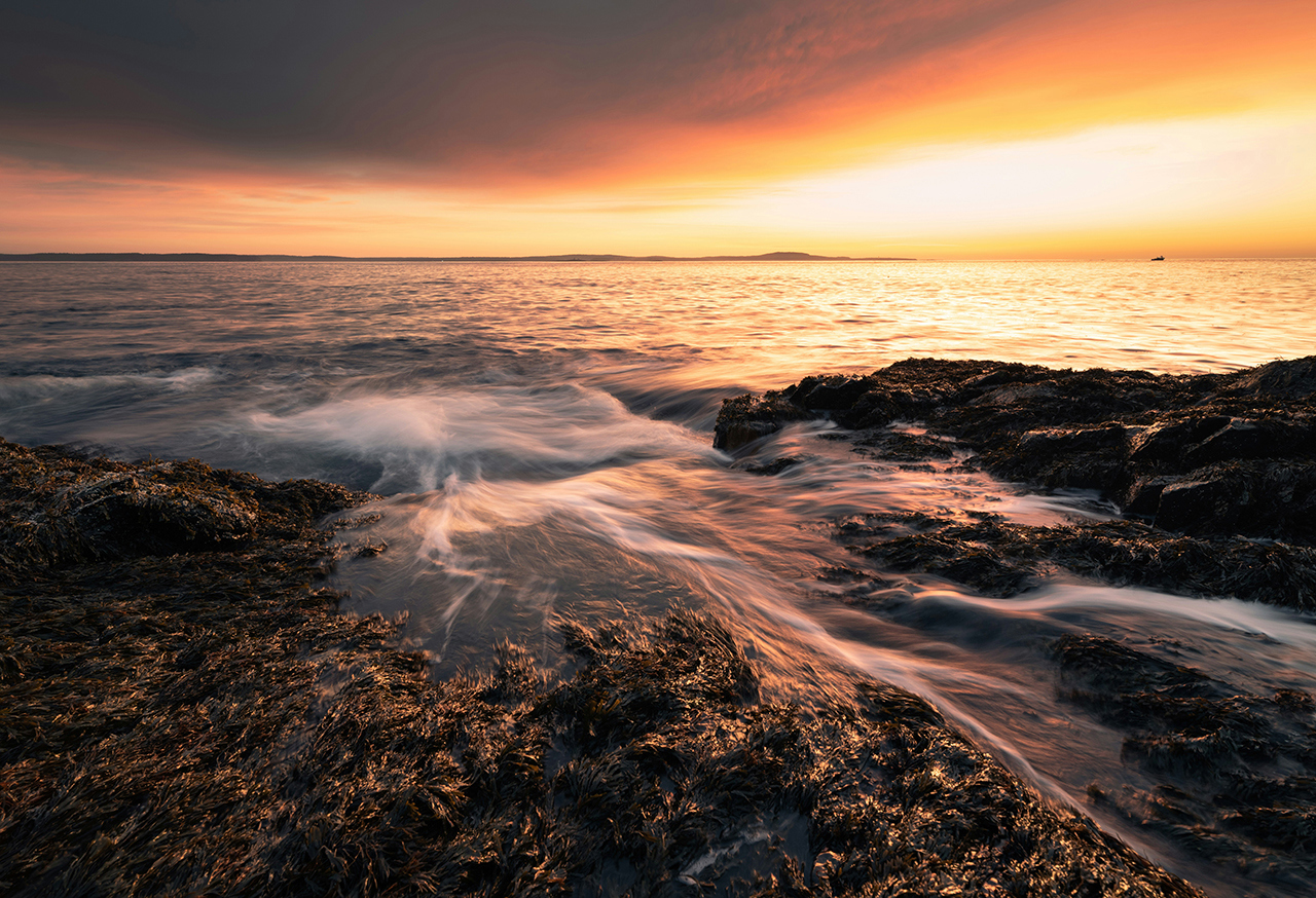 Sunset over water